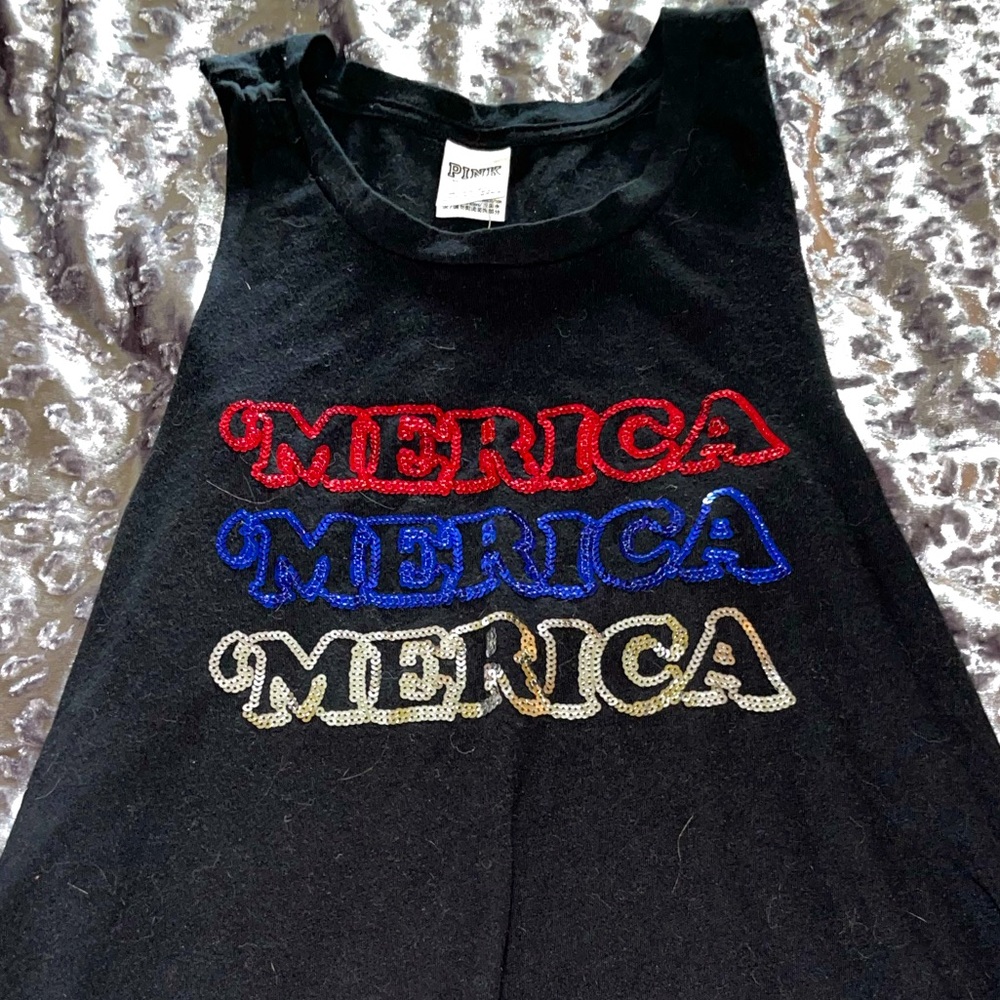 VS Victoria's Secret PINK 'merica America muscle tank sz S